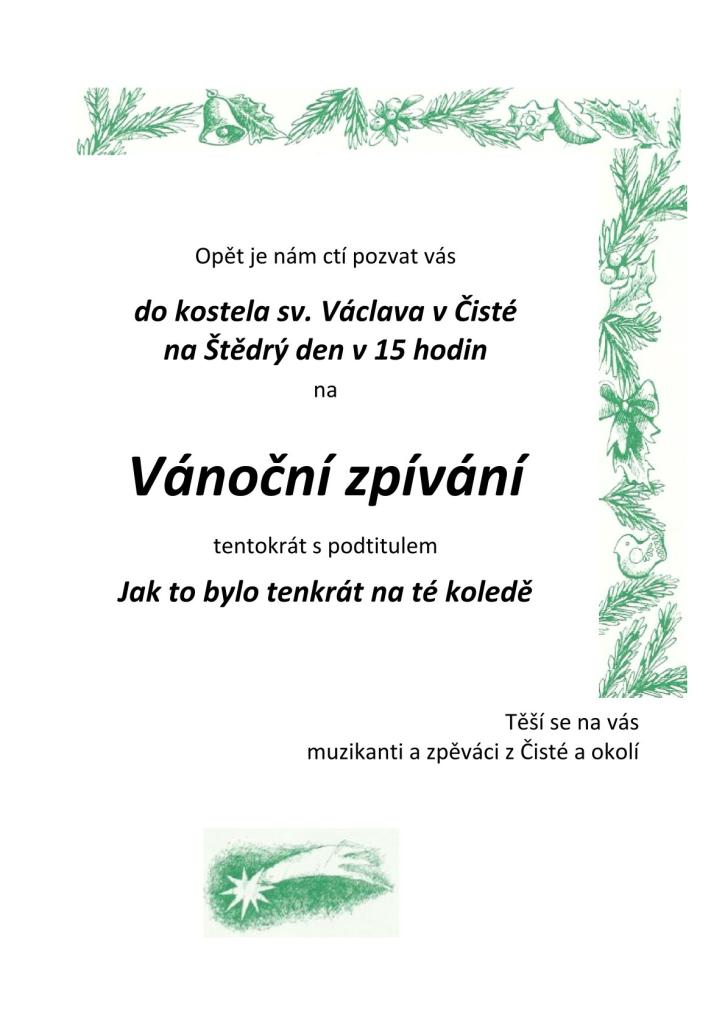 Vánoční zpívání