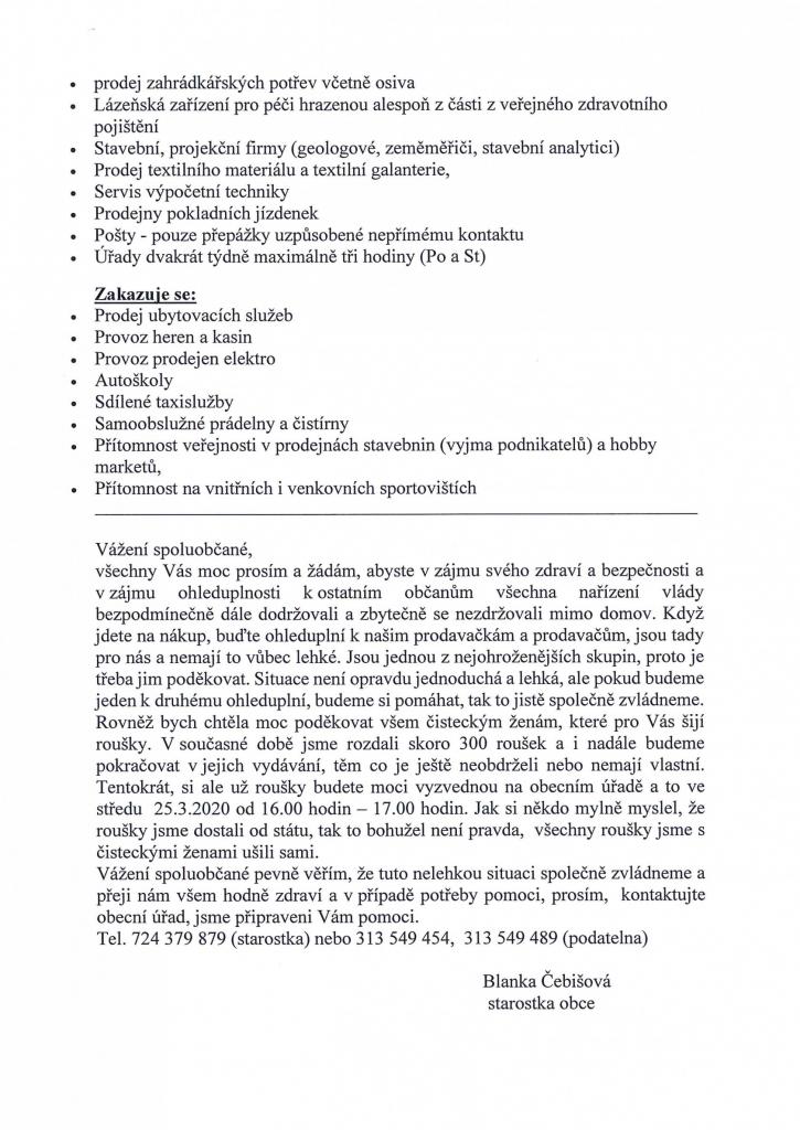 Mimořádné opatření ke stažení