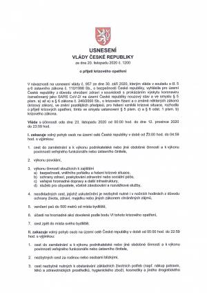 Mimořádné opatření ke stažení